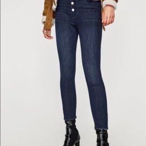 ZARA worn once, button fly skinny jeans